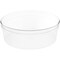Pioneer Plastics 183C Clear Round Plastic Container with Frosted Bottom, 6.875" W x 2.625" H